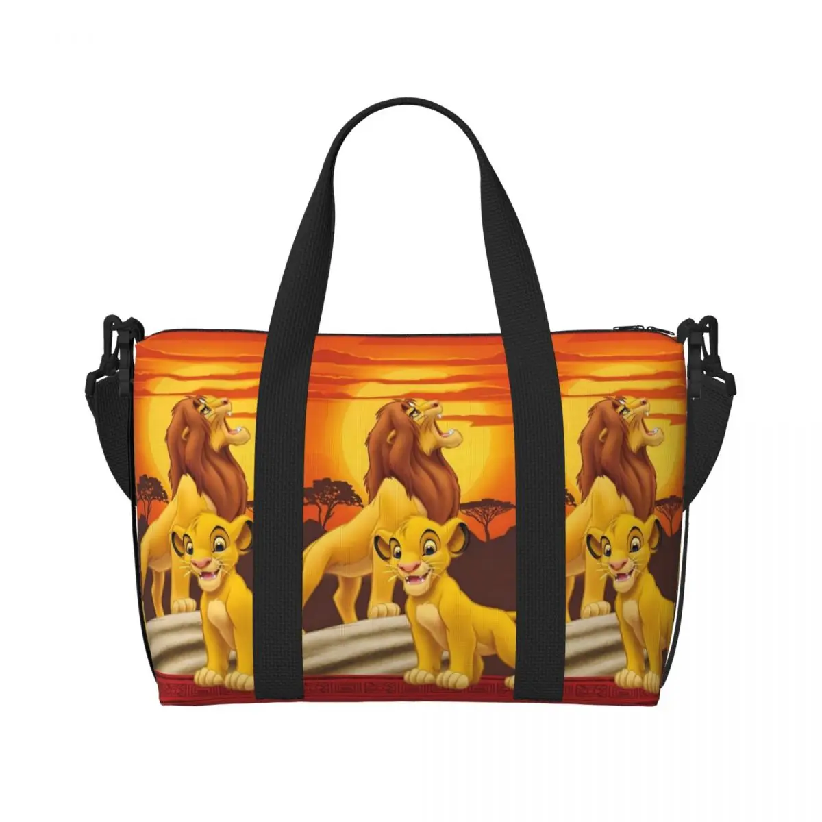 Custom The Lion King Groceries Tote Shopping Bags Women Large Capacity Cartoons Gym Beach Travel Bags 
Custom The Lion King Groceries Tote Shopping Bags Women Large Capacity Cartoons Gym Beach Travel Bags