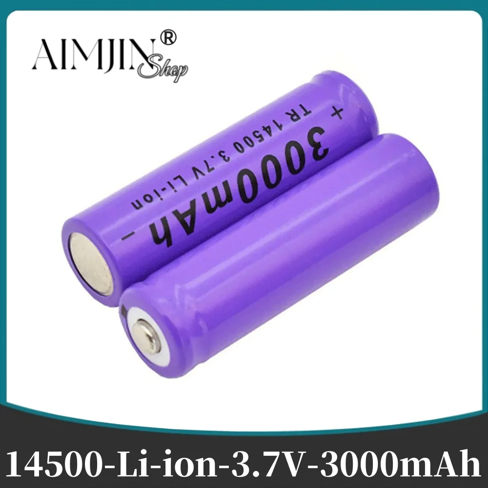 3.7V 14500 rechargeable lithium-ion battery, 3000mAH AA replacement battery, used for radios, microphones, Electric toys, etc
3.7V 14500 rechargeable lithium-ion battery, 3000mAH AA replacement battery, used for radios, microphones, Electric toys, etc