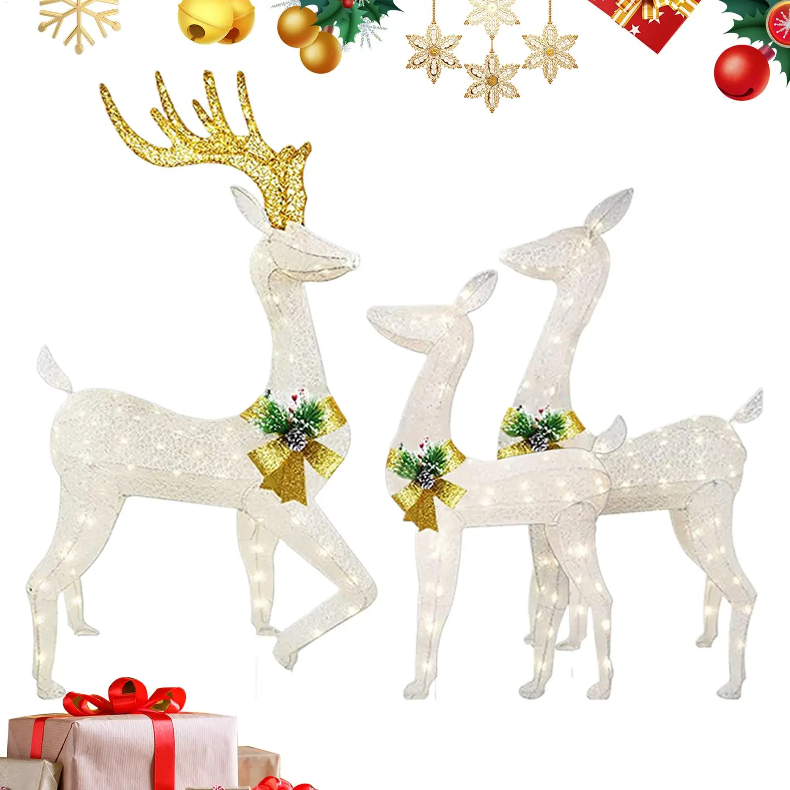 Christmas Stake Light 3-Piece Seasonal Lighted Decor Light Up Reindeer Stake Decoration For Yard Garden Pathway Patio Porch
Christmas Stake Light 3-Piece Seasonal Lighted Decor Light Up Reindeer Stake Decoration For Yard Garden Pathway Patio Porch