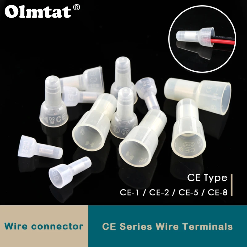 50pcs CE Type CE-1 CE-2 CE-5 CE-8 Wire Terminal Pressure Line Nylon66 Closed End Caps Connector Car Audio Cable Crimp Splice
50pcs CE Type CE-1 CE-2 CE-5 CE-8 Wire Terminal Pressure Line Nylon66 Closed End Caps Connector Car Audio Cable Crimp Splice