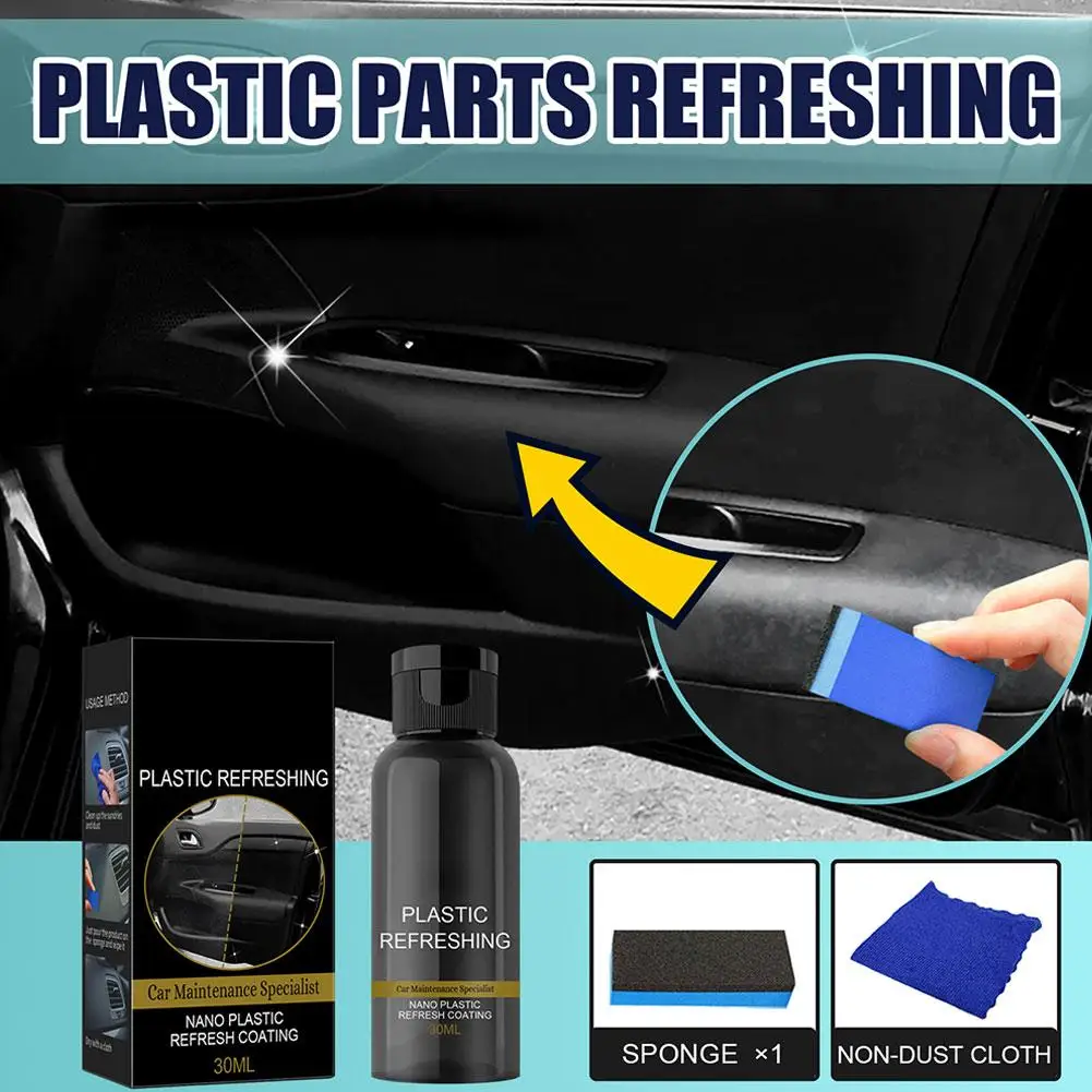 Plastic Refreshing Coating Kit Waterproof Car Parts Retreading Agent with Sponge Brush and Wipe for Automotive Interior Cle W1T3
Plastic Refreshing Coating Kit Waterproof Car Parts Retreading Agent with Sponge Brush and Wipe for Automotive Interior Cle W1T3