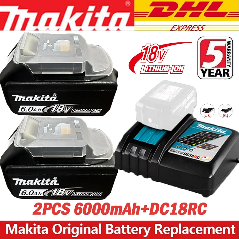 Original GenuineMakita 18V 6.0Ah Rechargeable Lithium Battery for Makita 18V BL1860B BL1850B BL1840B BL1930B Power Tools
Original GenuineMakita 18V 6.0Ah Rechargeable Lithium Battery for Makita 18V BL1860B BL1850B BL1840B BL1930B Power Tools