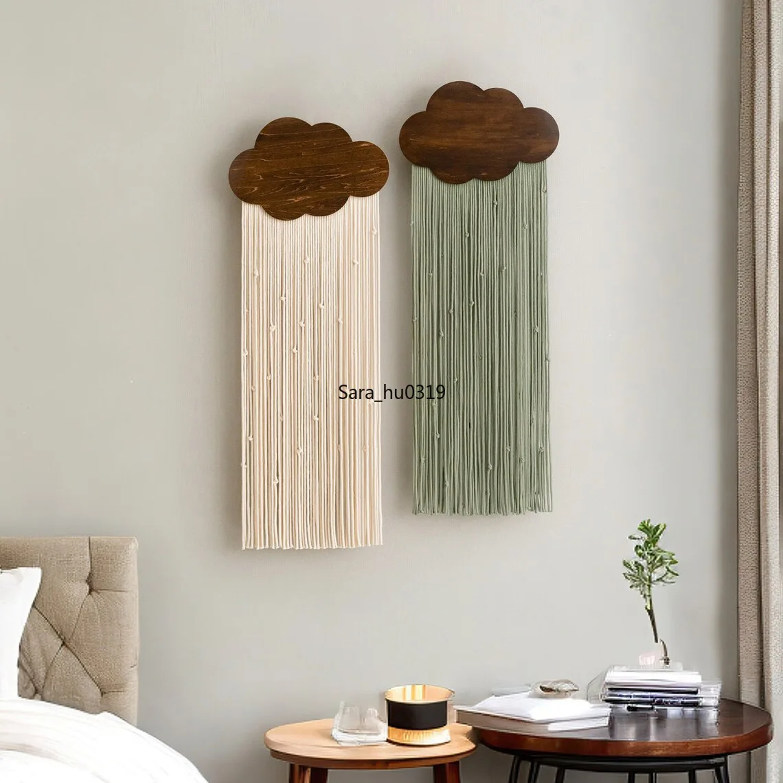 Wood Bead Cloud Cotton Rope Macrame Wall Hanging Boho Handmade Tapestry for Living Room Bedroom Background Decor
Wood Bead Cloud Cotton Rope Macrame Wall Hanging Boho Handmade Tapestry for Living Room Bedroom Background Decor