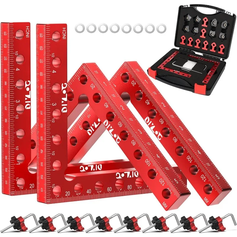 Corner Clamp for Woodworking, 90 Degree Corner Clamp, 4 Pack 5.5"x 5.5" Aluminum Alloy Right Angle
Corner Clamp for Woodworking, 90 Degree Corner Clamp, 4 Pack 5.5"x 5.5" Aluminum Alloy Right Angle