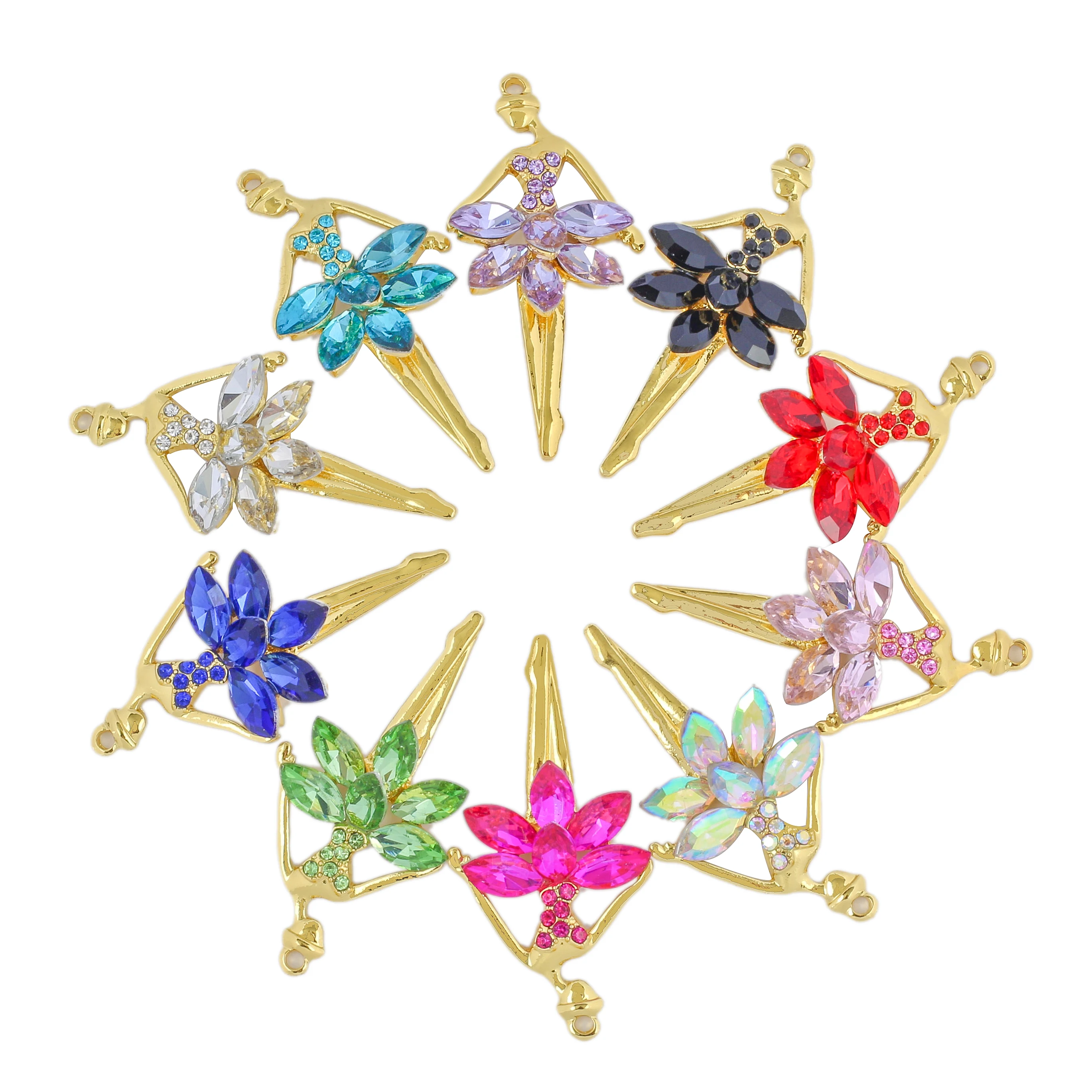 10pcs Dancing Girl Charms with Rhinestone Fit For DIY Jewelry Making DGR007-DGR010
10pcs Dancing Girl Charms with Rhinestone Fit For DIY Jewelry Making DGR007-DGR010