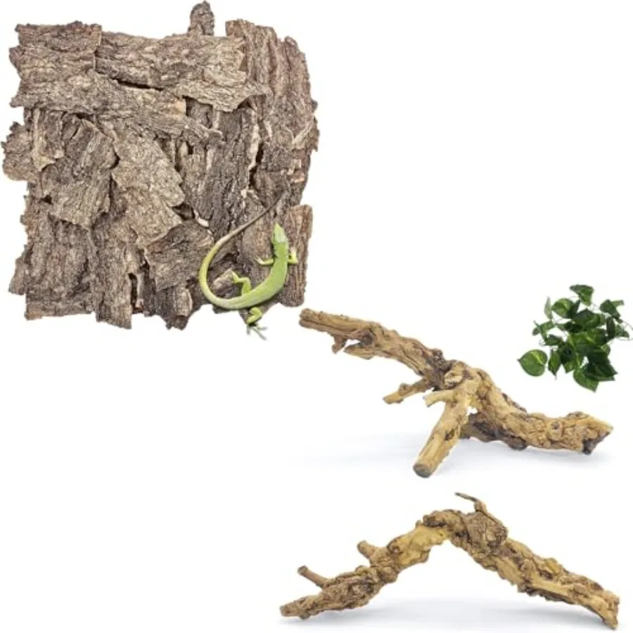 Reptile Bark Bedding Cork Bark for Reptiles Flat Cork Wood and Reptile Wood Branches Snake Climbing Branch for Gecko Spider
Reptile Bark Bedding Cork Bark for Reptiles Flat Cork Wood and Reptile Wood Branches Snake Climbing Branch for Gecko Spider