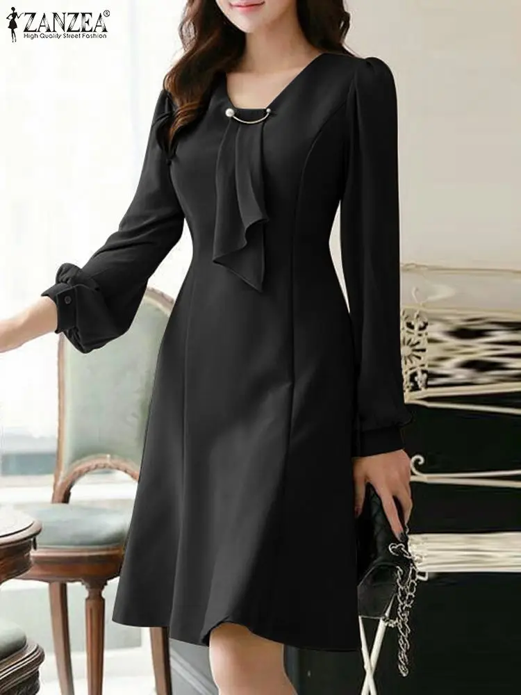 ZANZEA Fashion Knee Length Dresses Vintage Women Slim Dress 2023 Autumn Elegant Waisted Vestidos Sexy V-Neck Lantern Sleeve Robe
ZANZEA Fashion Knee Length Dresses Vintage Women Slim Dress 2023 Autumn Elegant Waisted Vestidos Sexy V-Neck Lantern Sleeve Robe