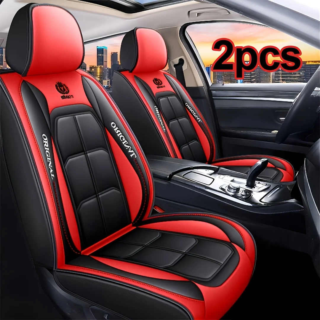 2pcs Faux Leather Car Seat Covers, Universal Type, Suitable For Most Cars, Cars, SUV, Trucks, Pickup Ttrucks, Airbags Compatible With Synthetic Faux Leather Car Seat Cushion Protectors (Black-red)
2pcs Faux Leather Car Seat Covers, Universal Type, Suitable For Most Cars, Cars, SUV, Trucks, Pickup Ttrucks, Airbags Compatible With Synthetic Faux Leather Car Seat Cushion Protectors (Black-red)