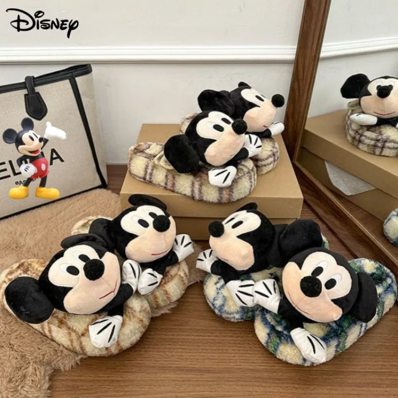 Disney Cute Cartoon Mickey Slippers for Women,Autumn and Winter Fashionable Stylish Sweet Casual and Warm Indoor Cotton Slippers
Disney Cute Cartoon Mickey Slippers for Women,Autumn and Winter Fashionable Stylish Sweet Casual and Warm Indoor Cotton Slippers