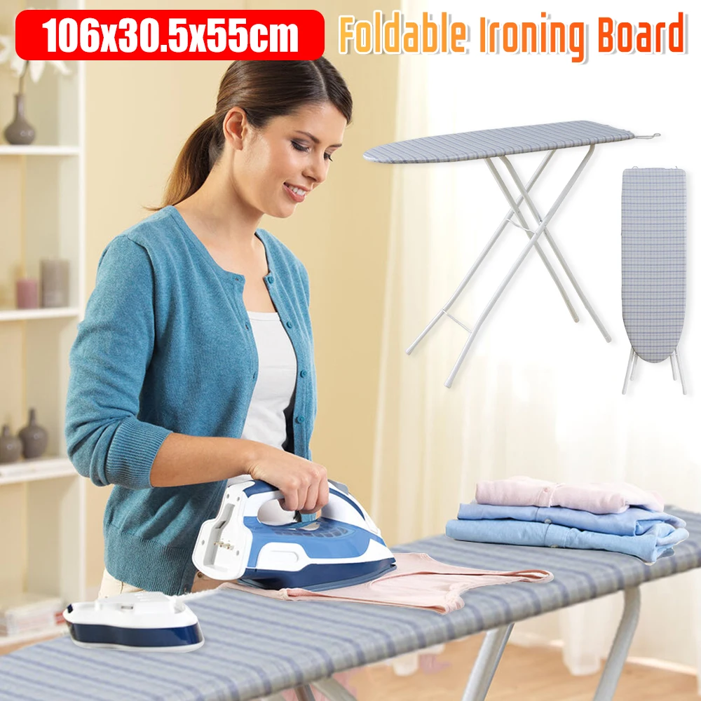 Iron Board with Iron Rest Foldable Ironing Board with Heat Resistant Cover Adjustable Height Table for Home Laundry Room Use
Iron Board with Iron Rest Foldable Ironing Board with Heat Resistant Cover Adjustable Height Table for Home Laundry Room Use