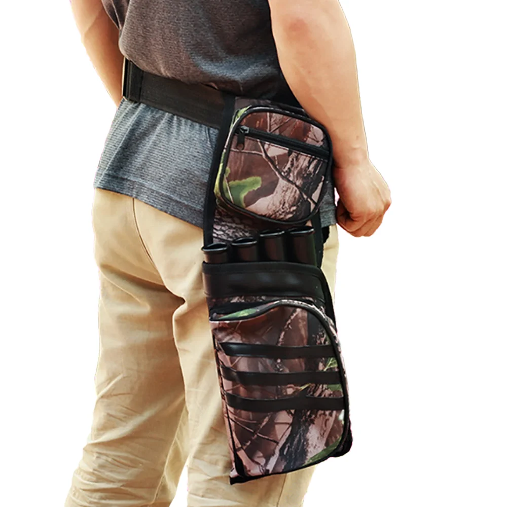 Archery 4 Arrow Tube Reverse Arrow Quiver Hip Storage Bag Arrows Holder Rack with Pocket Pouch for Hunting Target Practicing
Archery 4 Arrow Tube Reverse Arrow Quiver Hip Storage Bag Arrows Holder Rack with Pocket Pouch for Hunting Target Practicing