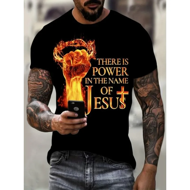 Christ Jesus Christ Yeshua T-shirt Men's Letters Print Color Blocking Casual Comfy Top As Gift Oversize T Shirt
Christ Jesus Christ Yeshua T-shirt Men's Letters Print Color Blocking Casual Comfy Top As Gift Oversize T Shirt