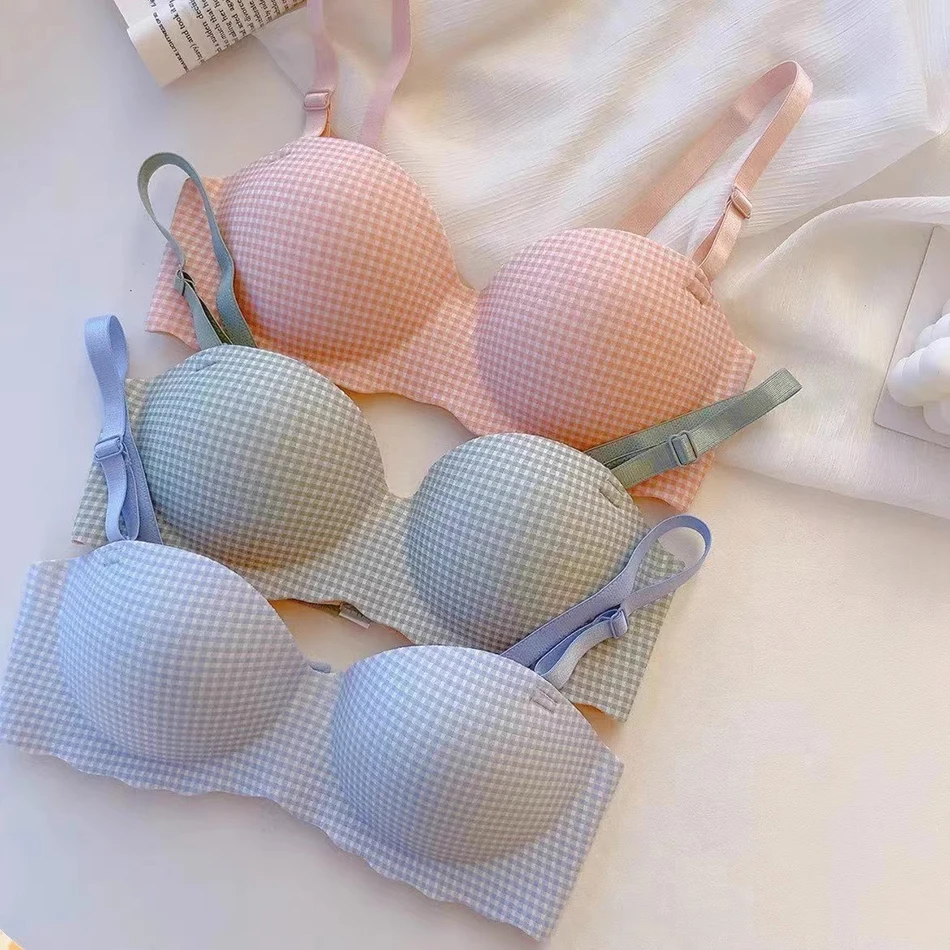 Summer Women's Seamless Bralette Sexy Bra Gather Function Removable Shoulder Strap Underwear Preppy Style Breathable Tank Tops
Summer Women's Seamless Bralette Sexy Bra Gather Function Removable Shoulder Strap Underwear Preppy Style Breathable Tank Tops