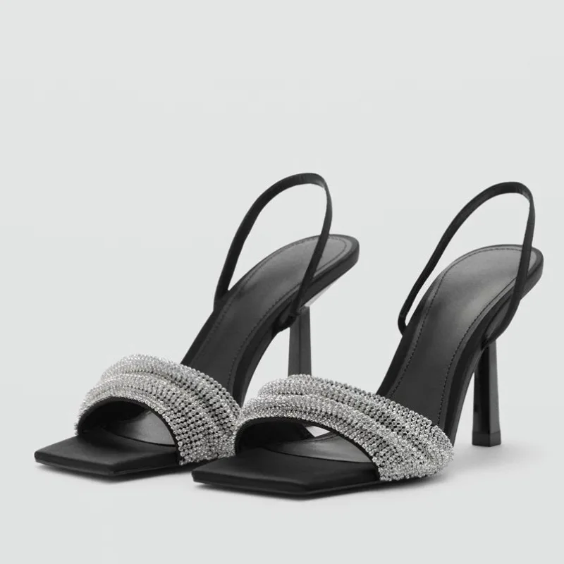 Luxury Designer High Heels Women Fashion Rhinestone Mesh Square Toe Design Elegant Evening Pumps Sexy Backless Sandal for Ladies
Luxury Designer High Heels Women Fashion Rhinestone Mesh Square Toe Design Elegant Evening Pumps Sexy Backless Sandal for Ladies