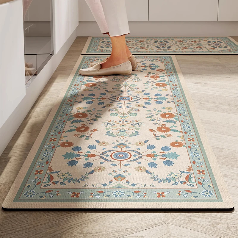 Kitchen Carpet Anti-slip Oil-proof Dirt-resistant Rug PVC Leather Waterproof Floor Mats Long Size Flower Home Decoration Mat 양탄자
Kitchen Carpet Anti-slip Oil-proof Dirt-resistant Rug PVC Leather Waterproof Floor Mats Long Size Flower Home Decoration Mat 양탄자