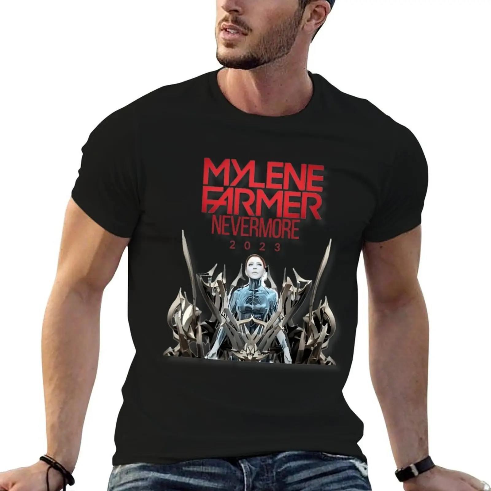 Mylène Farmer (Jeanne Gautier), Mylène Farmer nevermore 2023 T-Shirt t shirt man plain man t shirt cotton T-Shirt
Mylène Farmer (Jeanne Gautier), Mylène Farmer nevermore 2023 T-Shirt t shirt man plain man t shirt cotton T-Shirt