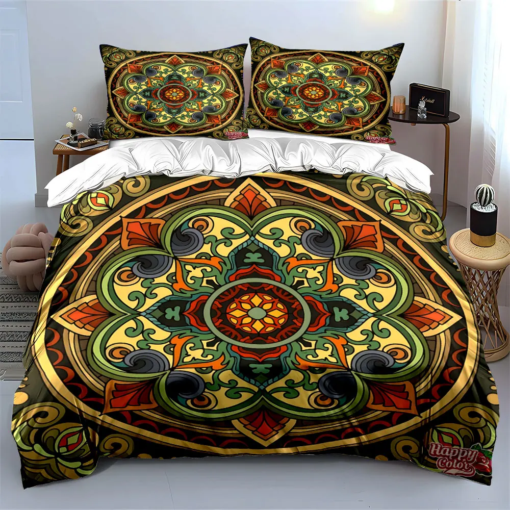 Mandala Pattern Decorative Set Soft Skin-Friendly Bedding Set Includes 1 Duvet Cover And 2 Pillowcase, Gift
Mandala Pattern Decorative Set Soft Skin-Friendly Bedding Set Includes 1 Duvet Cover And 2 Pillowcase, Gift