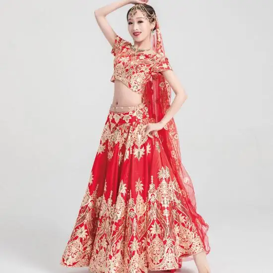 Индийское танцевальное платье Lengha с вышивкой, комплект из четырех частей, женская одежда Kurta Sari
Индийское танцевальное платье Lengha с вышивкой, комплект из четырех частей, женская одежда Kurta Sari