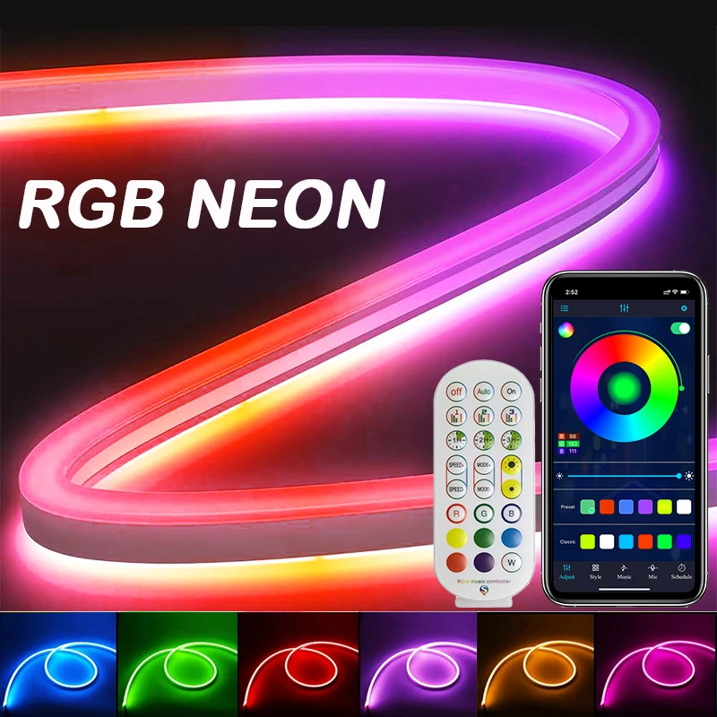 USB 5V Smart RGB Neon LED Strip Lights with Remote & APP Control Color Changing Rope Lights for Home Decor
USB 5V Smart RGB Neon LED Strip Lights with Remote & APP Control Color Changing Rope Lights for Home Decor