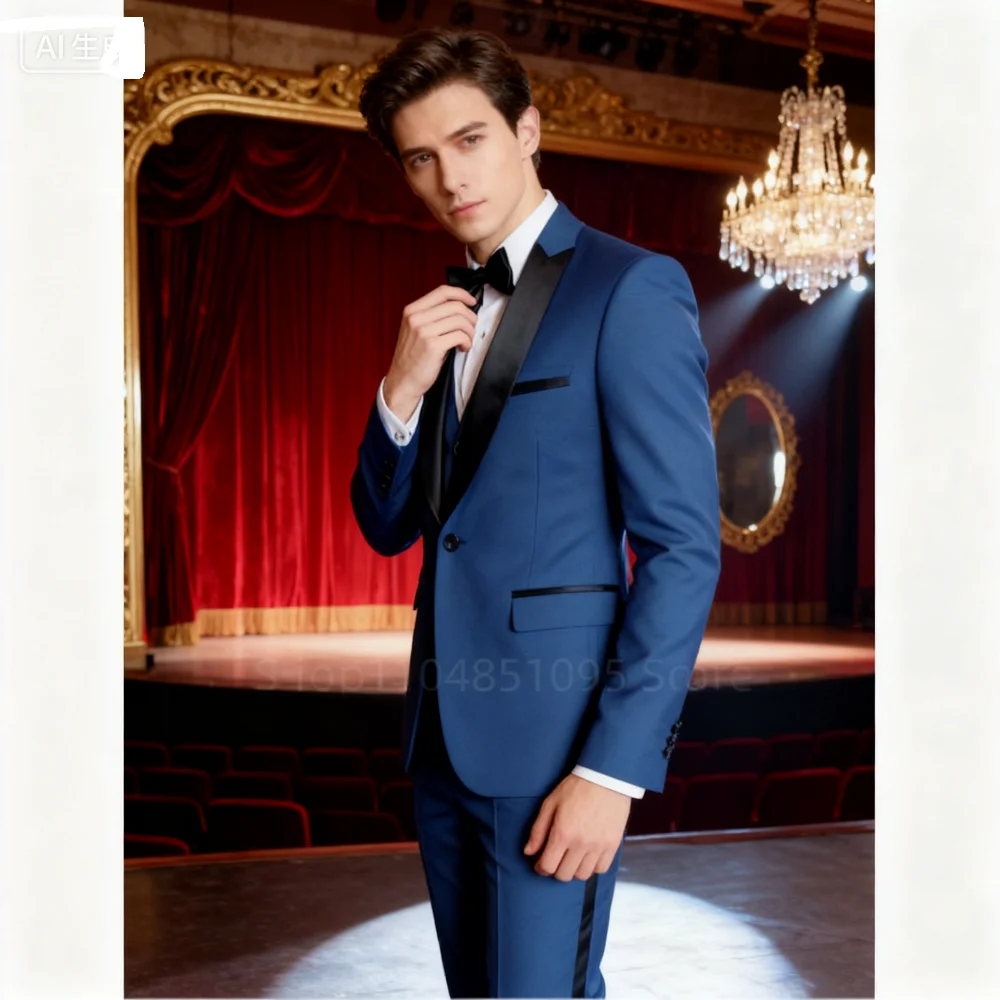 Fit 3-Piece Men's Tuxedo Formal Groom Suit with Shawl Lapel Blazer Vest Pants for Wedding Business Prom Male Clothing
Fit 3-Piece Men's Tuxedo Formal Groom Suit with Shawl Lapel Blazer Vest Pants for Wedding Business Prom Male Clothing