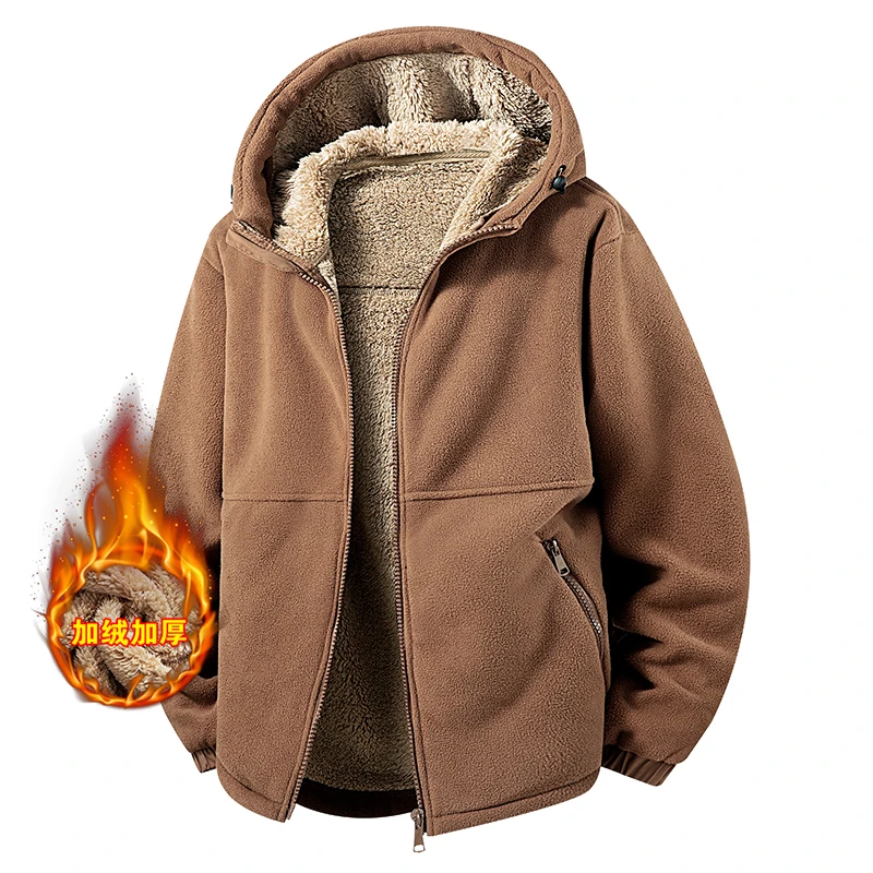 Winter Lambswool Coats Thicken Warm Jackets Long Sleeve Zipper Hoodies Casual Sports Fleece Black Coat Hooded Men Women Jacket
Winter Lambswool Coats Thicken Warm Jackets Long Sleeve Zipper Hoodies Casual Sports Fleece Black Coat Hooded Men Women Jacket