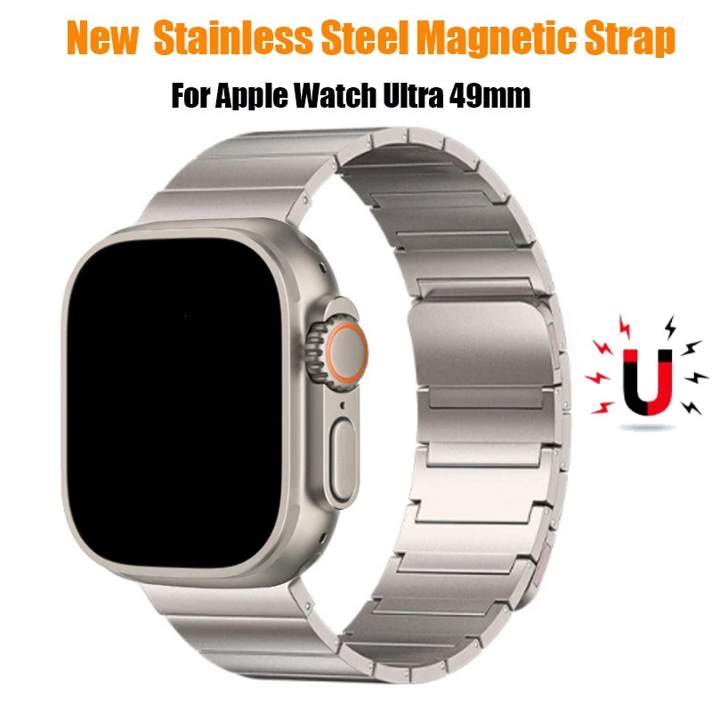 Stainless Steel Magnetic Buckle Strap for Apple Watch 8 ultra 49mm Fashion Bracelet for iWatch 8 7 6 5 4 3 2 SE Serie Watchband
Stainless Steel Magnetic Buckle Strap for Apple Watch 8 ultra 49mm Fashion Bracelet for iWatch 8 7 6 5 4 3 2 SE Serie Watchband