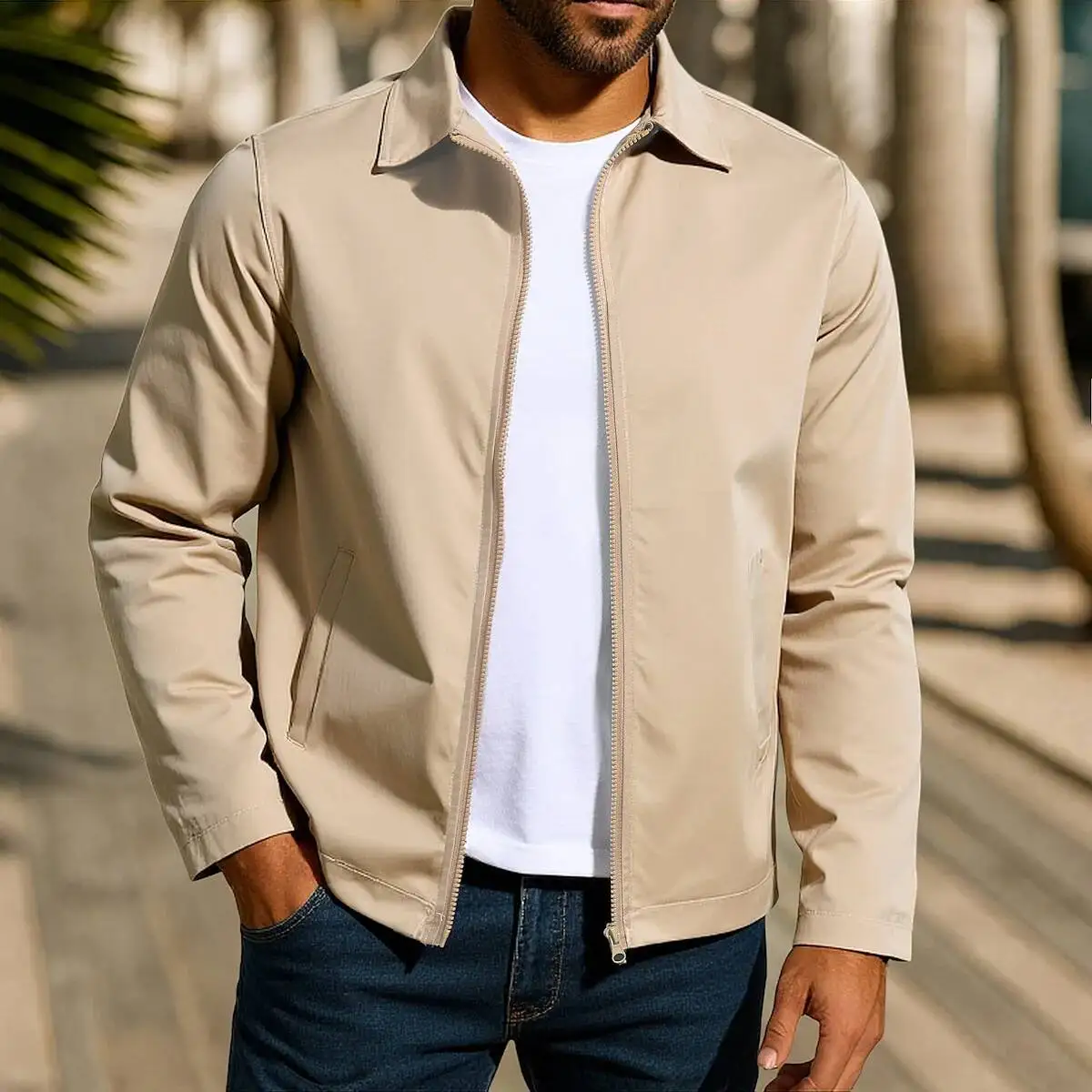 Men's Slim Fit Lightweight Jacket Collared Outerwear For Middle-Aged And Elderly Spring Autumn Season Breathable Moisture-Wic...
Men's Slim Fit Lightweight Jacket Collared Outerwear For Middle-Aged And Elderly Spring Autumn Season Breathable Moisture-Wic...