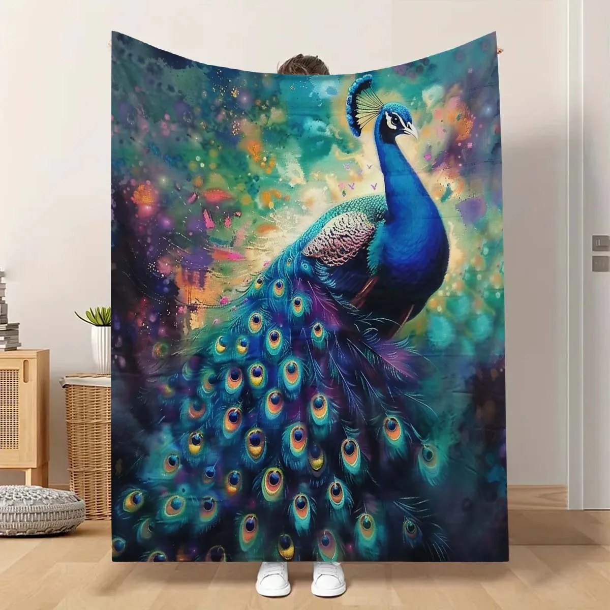 Красивое флисовое одеяло с узором павлина, одеяло в современном стиле, мягкое и удобное одеяло, дорожный диван-кровать, офис для дома
Красивое флисовое одеяло с узором павлина, одеяло в современном стиле, мягкое и удобное одеяло, дорожный диван-кровать, офис для дома