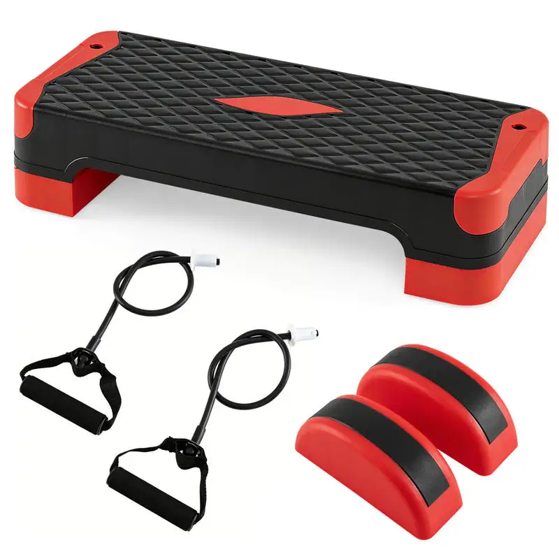 3-in-1 Aerobic Step Platform Set with 2 Stackable Risers and Balance Trainers for Home-Red
3-in-1 Aerobic Step Platform Set with 2 Stackable Risers and Balance Trainers for Home-Red