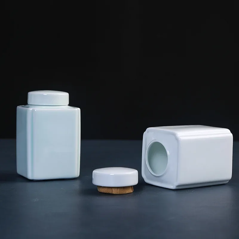 Mini Small Number Tea Containers Ceramic Sealed Can Shadow Green Glaze Ceramic Whiteware Storage Jar Tea Box Ceramic Container
Mini Small Number Tea Containers Ceramic Sealed Can Shadow Green Glaze Ceramic Whiteware Storage Jar Tea Box Ceramic Container