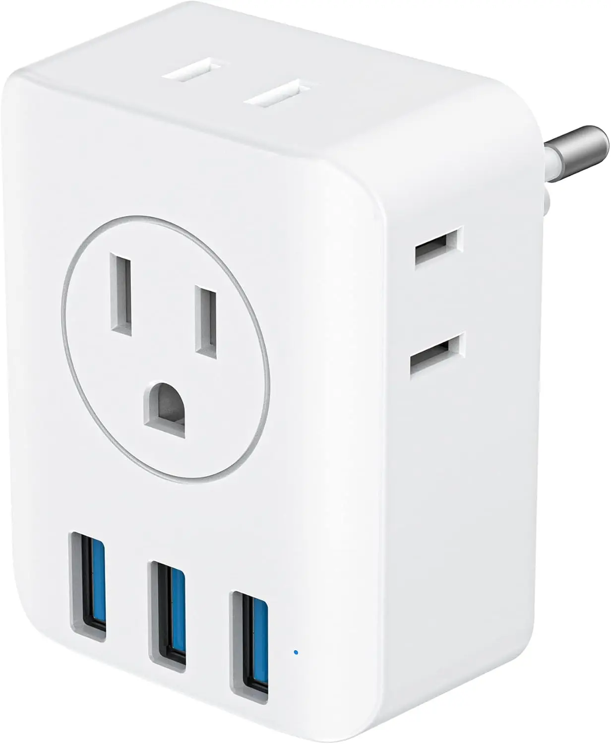 Travel Adapter with Voltage Converter, 6-Port USB Charging & Worldwide Plugs
Travel Adapter with Voltage Converter, 6-Port USB Charging & Worldwide Plugs