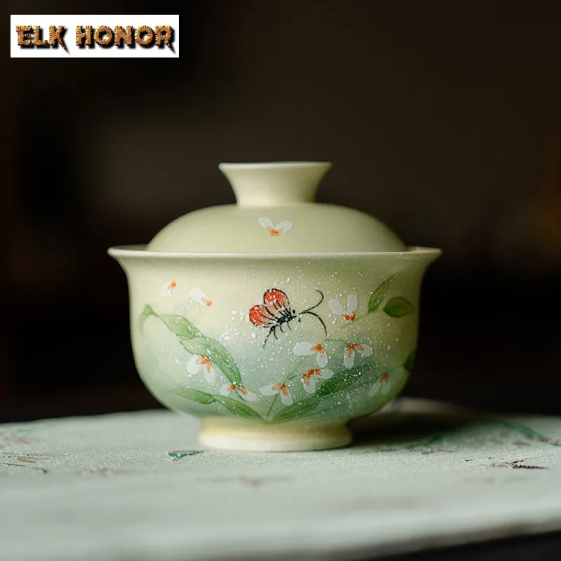 130ml Hand Drawn Orchid Gaiwan Aesthetic Anti-scald Tea Tureen Tea Bowl with Lid Kit Tea Maker Cover Bowl Kung Fu Tea Set Craft
130ml Hand Drawn Orchid Gaiwan Aesthetic Anti-scald Tea Tureen Tea Bowl with Lid Kit Tea Maker Cover Bowl Kung Fu Tea Set Craft