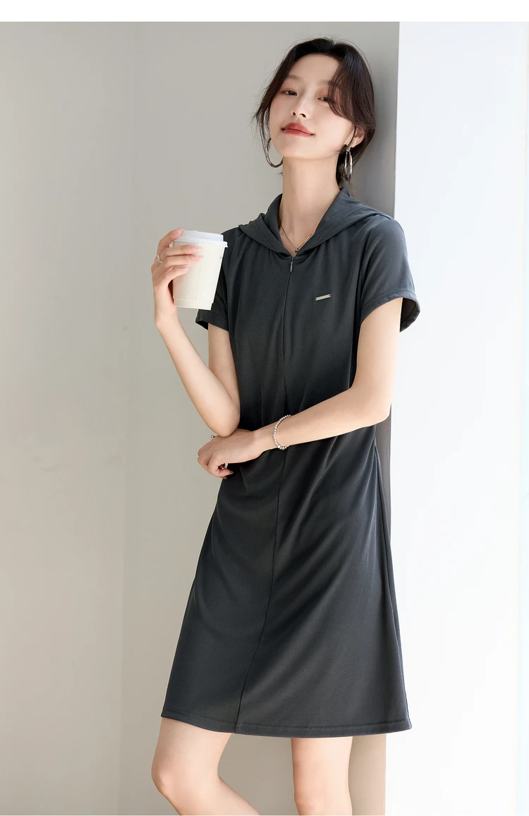 SENTUBILA Women's Knitted T-shirt Dress 2025 New Collection Summer Hooded Short Sleeved Dresses Office Ladies Clothing 152LN1945
SENTUBILA Women's Knitted T-shirt Dress 2025 New Collection Summer Hooded Short Sleeved Dresses Office Ladies Clothing 152LN1945