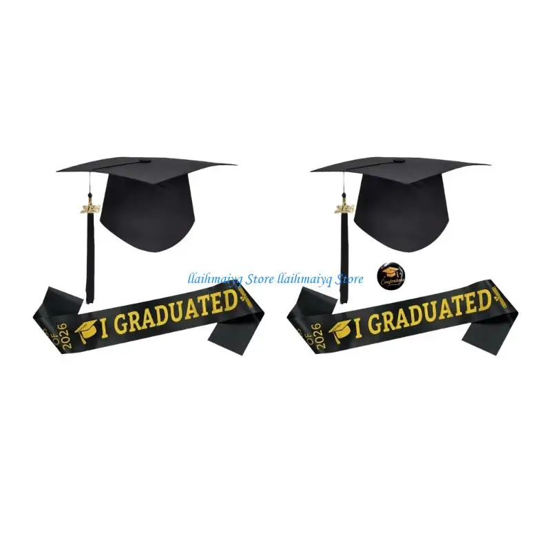 573B 2/3Pcs Graduation Caps and Graduation Sash Brooch Congrats Grad Party Supplies
573B 2/3Pcs Graduation Caps and Graduation Sash Brooch Congrats Grad Party Supplies