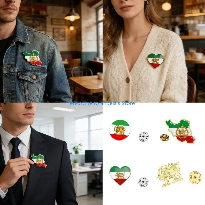 X4YC Stylish Iran Lions Flag Pin Corrosion Resistant Lightweight Stainless Steel Badge For Event And Travel
X4YC Stylish Iran Lions Flag Pin Corrosion Resistant Lightweight Stainless Steel Badge For Event And Travel