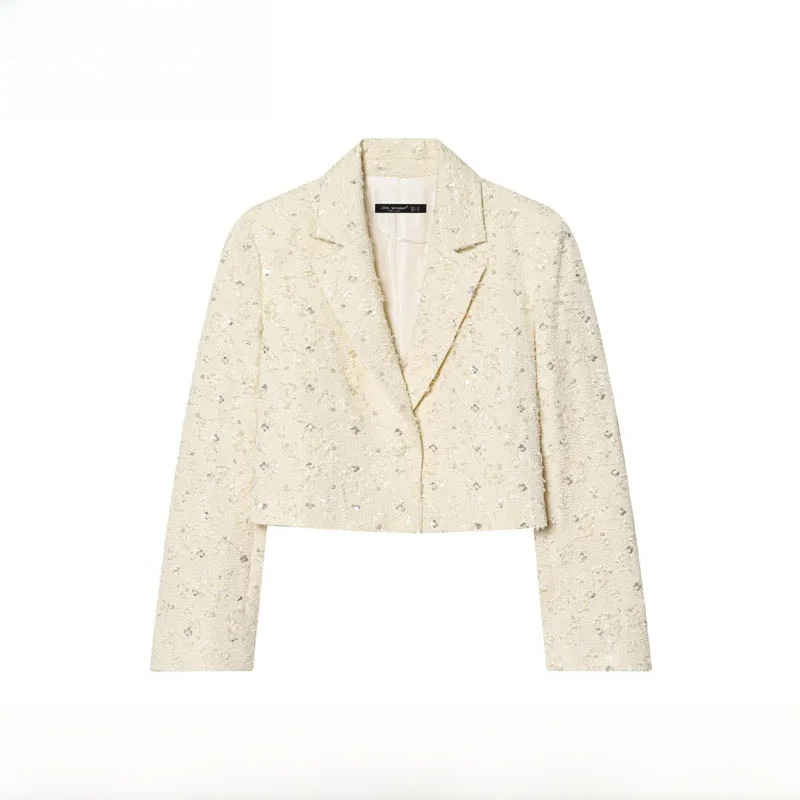 Autumn Winter New Arrival Women's Short Length Long Sleeve Beaded Fringed Suit Jacket ZR Style Warm Polyester Fiber Coat
Autumn Winter New Arrival Women's Short Length Long Sleeve Beaded Fringed Suit Jacket ZR Style Warm Polyester Fiber Coat