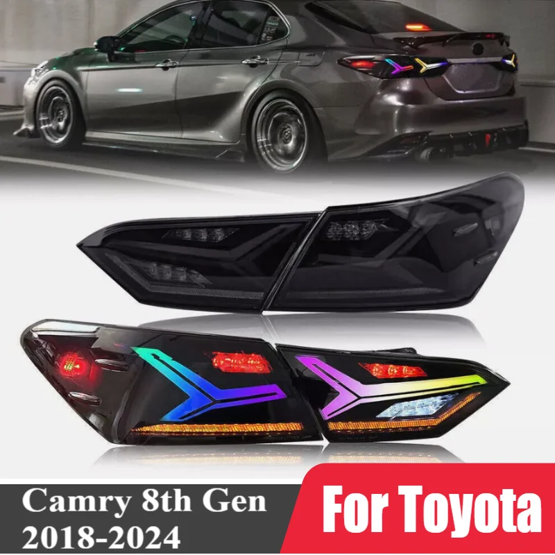 Светодиодный задний фонарь RGB для Toyota Camry 8-го поколения 2018-2024, запуск RGB светодиодный задний фонарь в сборе, задний тормозной последовательный указатель поворота
Светодиодный задний фонарь RGB для Toyota Camry 8-го поколения 2018-2024, запуск RGB светодиодный задний фонарь в сборе, задний тормозной последовательный указатель поворота