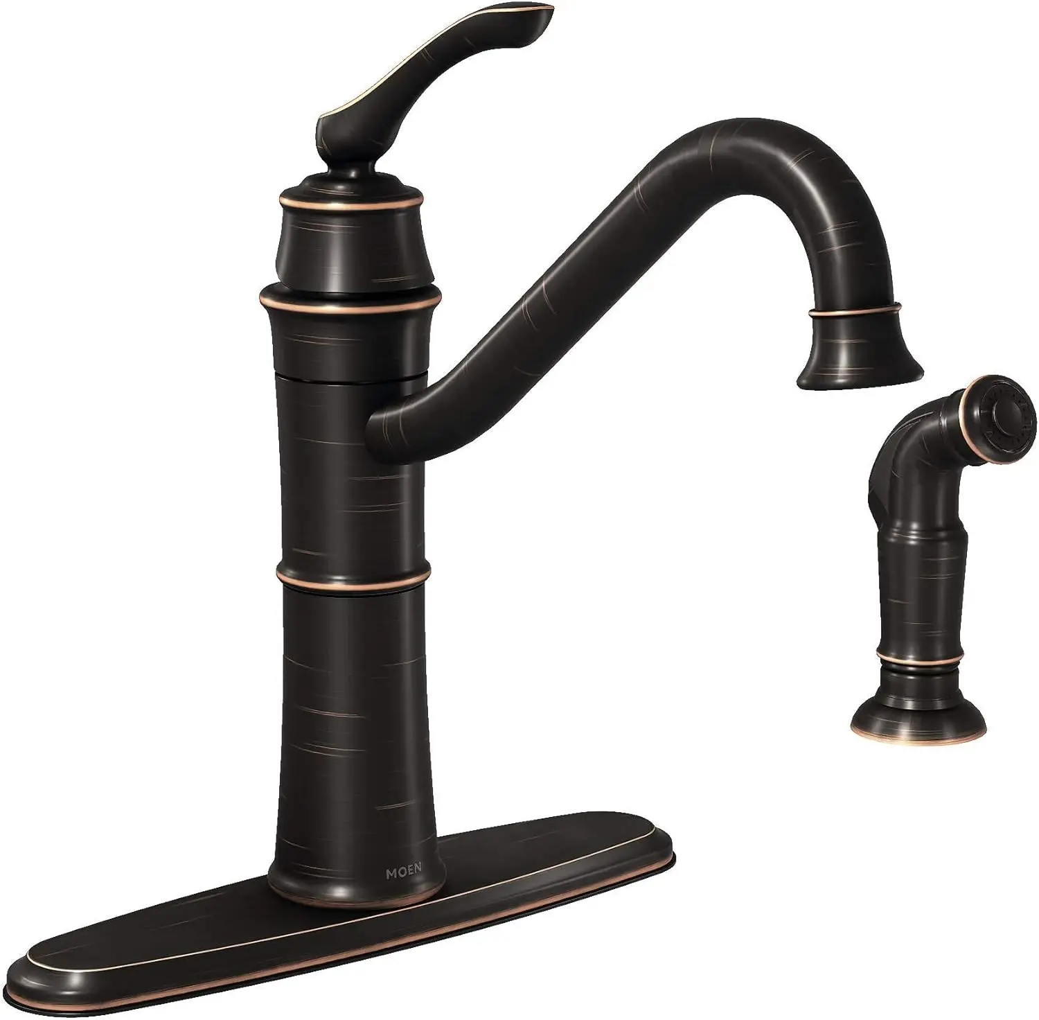 High-Arc Kitchen Faucet with Side Spray, Mediterranean Bronze, Single Handle, Easy Install
High-Arc Kitchen Faucet with Side Spray, Mediterranean Bronze, Single Handle, Easy Install