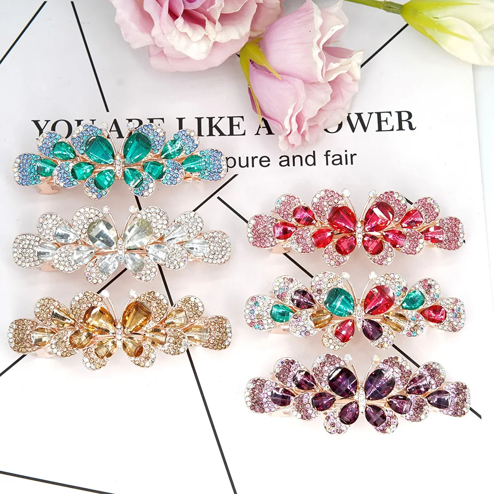 Large Butterfly Spring Hairpin Rhinestone Wedding Bride Hair Accessories Imitation Crystal Headwear Beautiful Girl Hairgrips
Large Butterfly Spring Hairpin Rhinestone Wedding Bride Hair Accessories Imitation Crystal Headwear Beautiful Girl Hairgrips