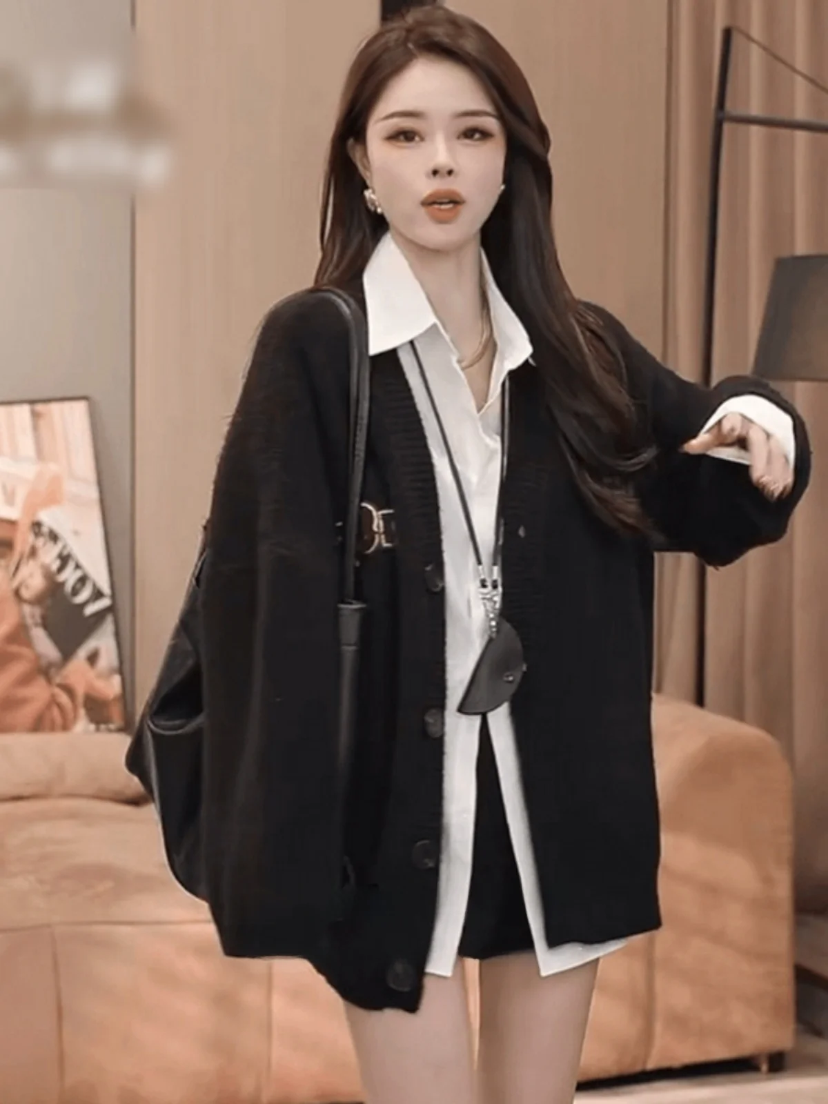 Loose Long Sleeve Knitted Cardigan Top Women's Spring New Lazy Style Printed Casual Sweater Jacket Korean Version Commute Style
Loose Long Sleeve Knitted Cardigan Top Women's Spring New Lazy Style Printed Casual Sweater Jacket Korean Version Commute Style