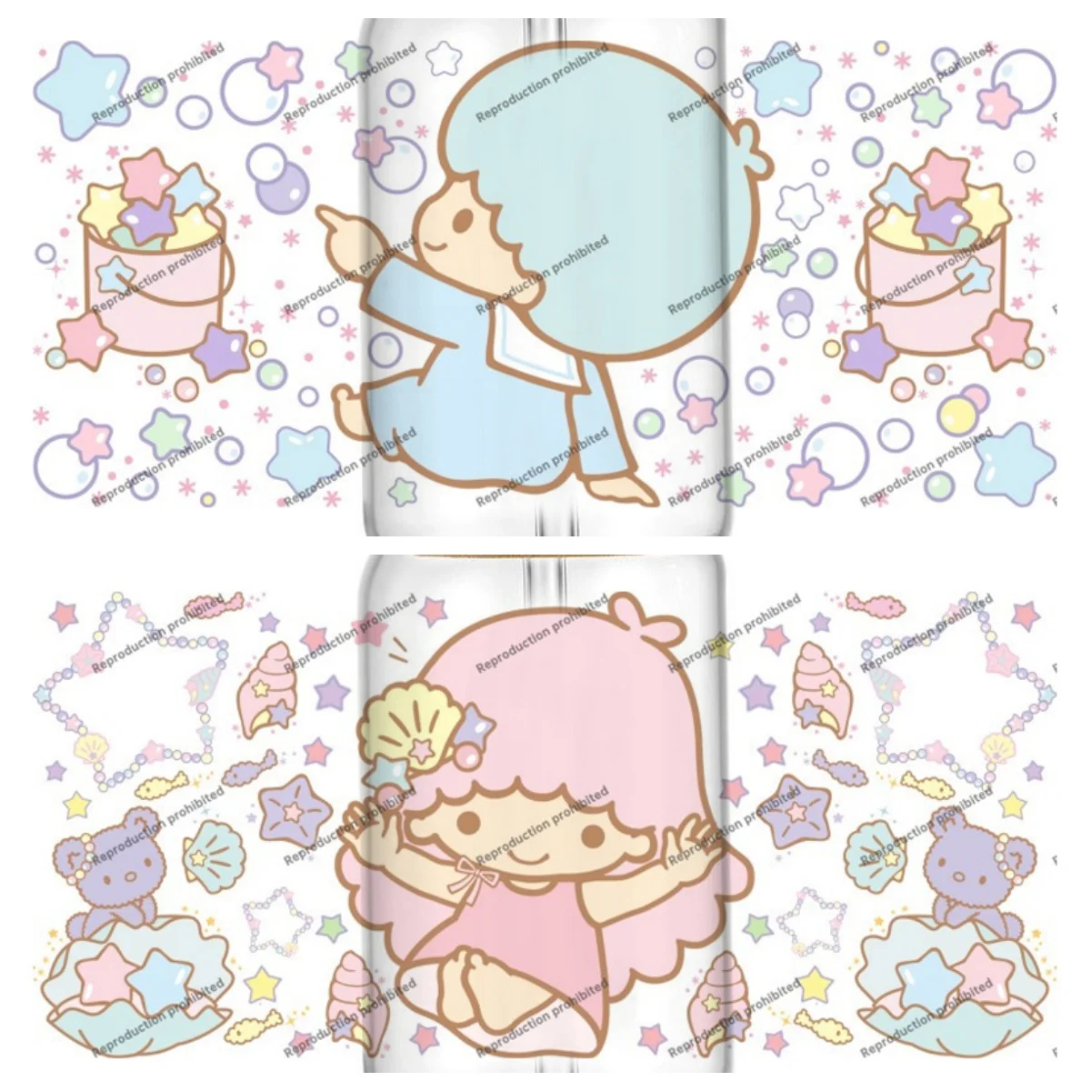 Cute Twin Star Cartoon UV DTF Transfer Wraps for 16oz Libbey Glass Cup Waterproof Pink Kawaii DIY Decals Cup Wrap
Cute Twin Star Cartoon UV DTF Transfer Wraps for 16oz Libbey Glass Cup Waterproof Pink Kawaii DIY Decals Cup Wrap