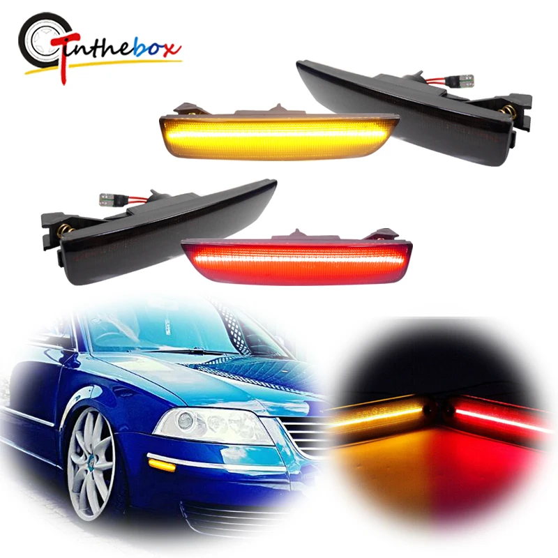 Gtinthebox Front Amber/White Rear Red LED Car Bumper Side Marker Lights For 2001-2005 Volkswagen Passat B5.5 Turn Signal Lights
Gtinthebox Front Amber/White Rear Red LED Car Bumper Side Marker Lights For 2001-2005 Volkswagen Passat B5.5 Turn Signal Lights
