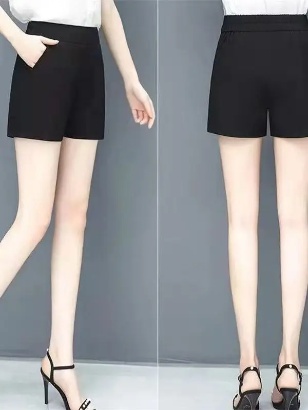 Loose High Waist Black Suit Pants Women's Casual Style Thin Material Spring Summer Fashion plus Size Shorts with Tag Removed
Loose High Waist Black Suit Pants Women's Casual Style Thin Material Spring Summer Fashion plus Size Shorts with Tag Removed