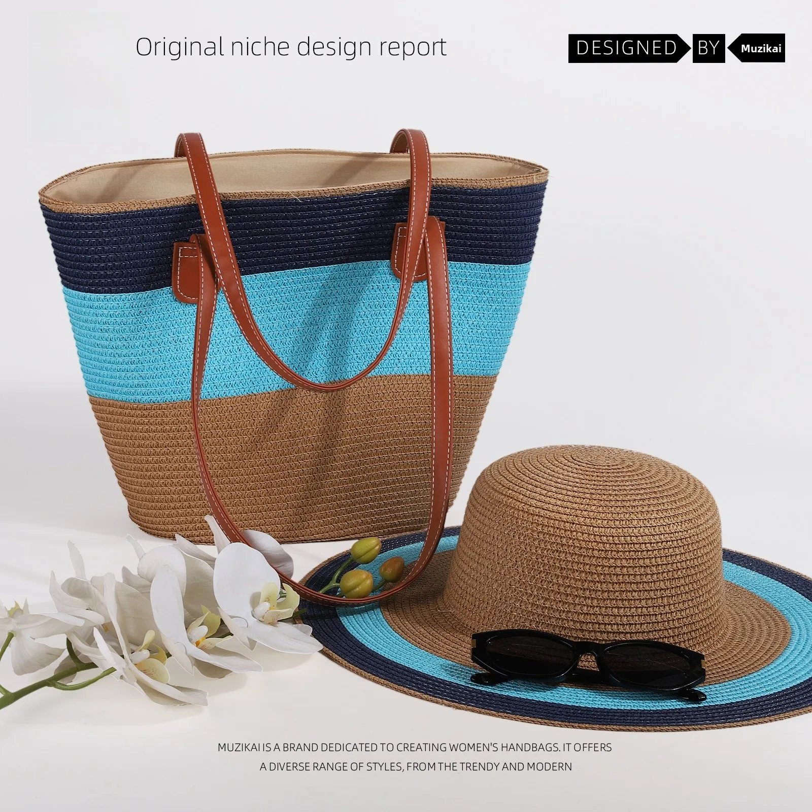 MuziKai Luxury Large Capacity Straw Woven Beach Bag Women's Tote Bag Spring Summer Fashion Commuting Handbag Casual Style
MuziKai Luxury Large Capacity Straw Woven Beach Bag Women's Tote Bag Spring Summer Fashion Commuting Handbag Casual Style