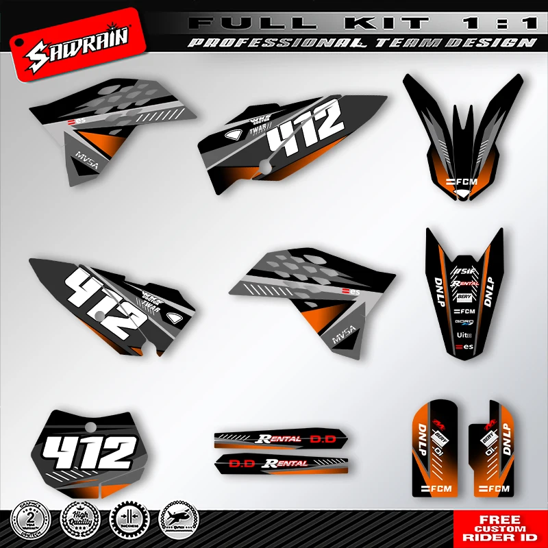 Sawrain Custom Team Motorcycle Graphics Background Decals Stickers Kit for KTM SX65 2009 2010 2011 2012 2013 2014 2015 010
Sawrain Custom Team Motorcycle Graphics Background Decals Stickers Kit for KTM SX65 2009 2010 2011 2012 2013 2014 2015 010