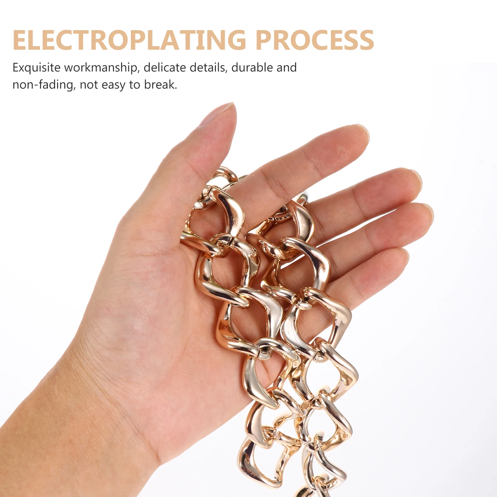 100pcs Chain Decorations Rose Gold Plastic Chains Durable Diy Accessories For Clothes Bags Hats Hip Hop Costume Gift
100pcs Chain Decorations Rose Gold Plastic Chains Durable Diy Accessories For Clothes Bags Hats Hip Hop Costume Gift