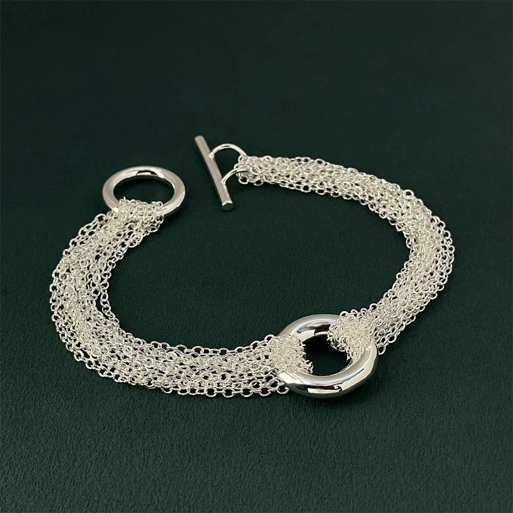 Exquisite 925 sterling silver tassel chain heart-shaped bracelet, fashionable, simple and versatile jewelry
Exquisite 925 sterling silver tassel chain heart-shaped bracelet, fashionable, simple and versatile jewelry