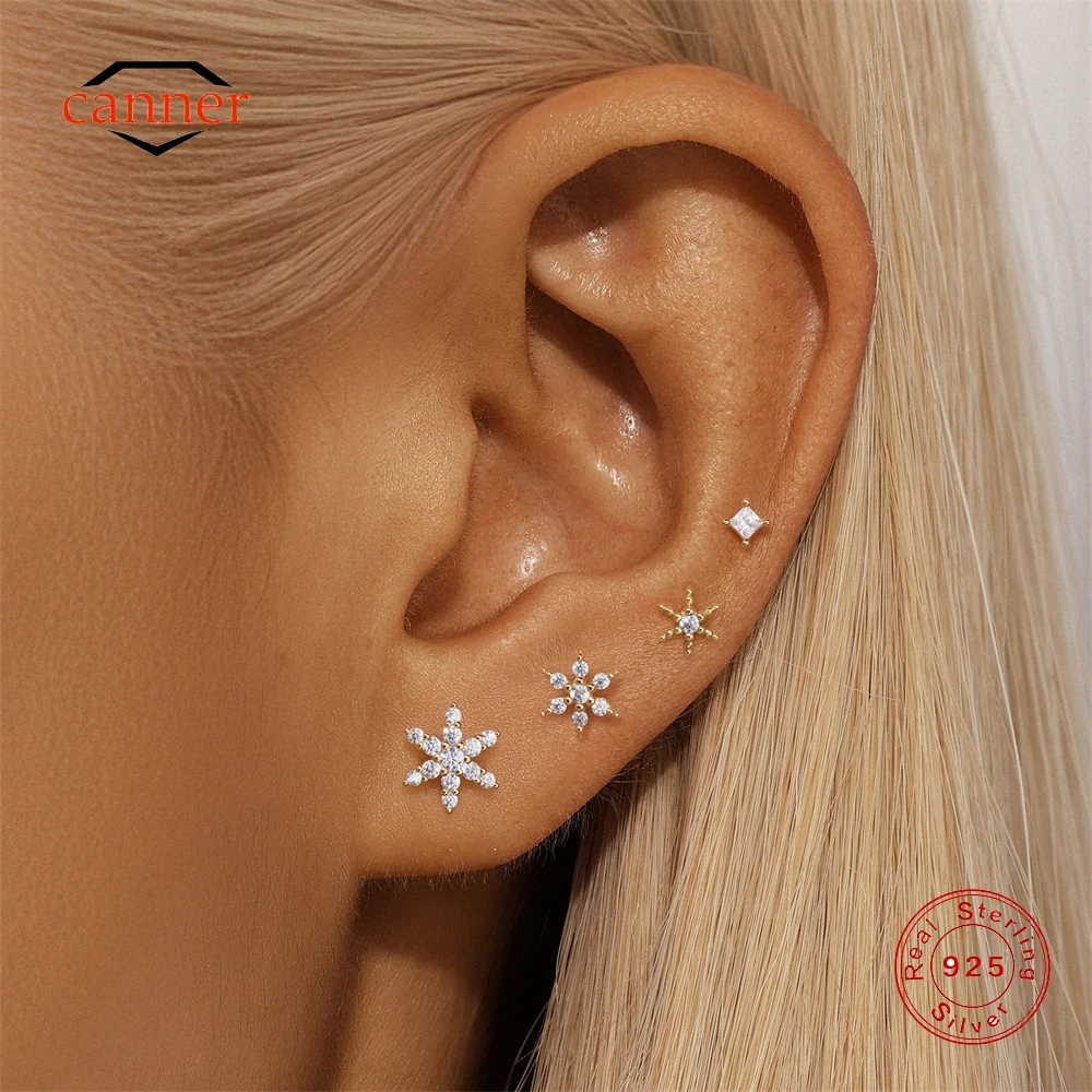 CANNER 4PCS Hexagram Minimalist Zircon 925 Sterling Silver Stud Earrings Set For Women Ins Classic Pendientes Plata De Ley 925
CANNER 4PCS Hexagram Minimalist Zircon 925 Sterling Silver Stud Earrings Set For Women Ins Classic Pendientes Plata De Ley 925