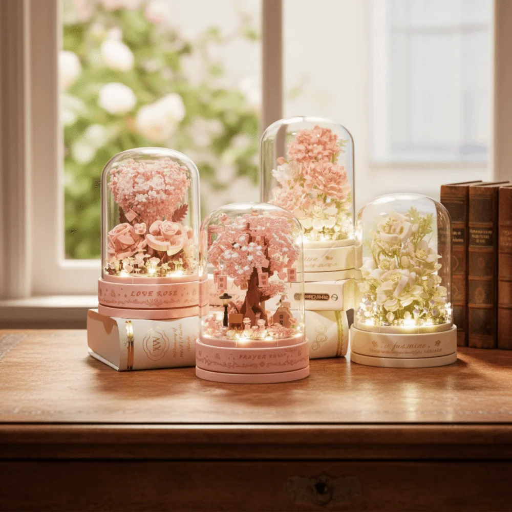 With Ambient Light Sakura Tree Building Blocks Handmade Design Exquisite Design Flower Assembly Blocks Potted Plant Decor
With Ambient Light Sakura Tree Building Blocks Handmade Design Exquisite Design Flower Assembly Blocks Potted Plant Decor