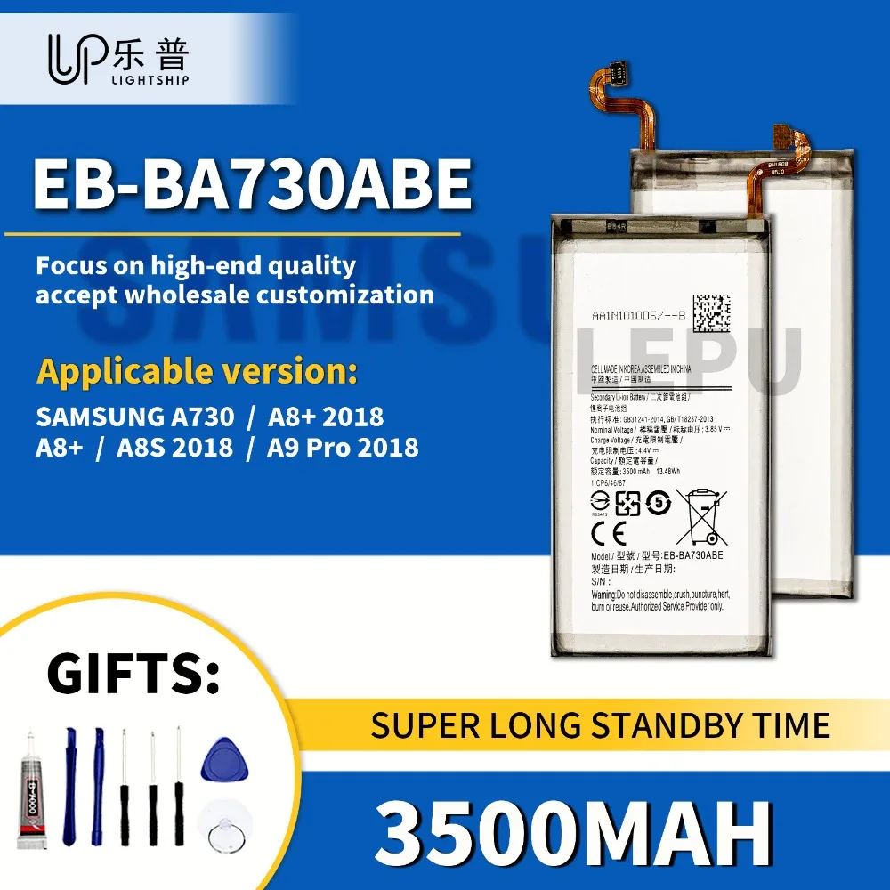 3500mAh Original Repair Battery EB-BA730ABE for SAMSUNG A730 with Free Tool SAMSUNG A8+ A8S A9 Pro 2018 Phone Original Battery
3500mAh Original Repair Battery EB-BA730ABE for SAMSUNG A730 with Free Tool SAMSUNG A8+ A8S A9 Pro 2018 Phone Original Battery